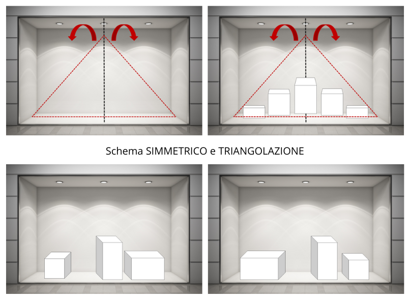 Illustrazione composizione vetrine