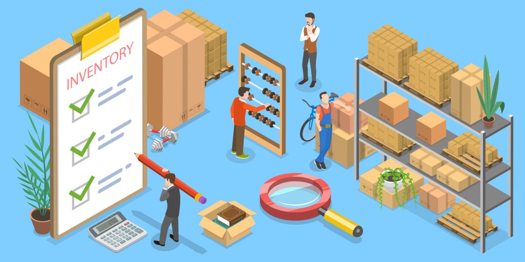 Illustrazione Inventario negozio