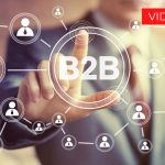Illustrazione dito che indica scritta B2B