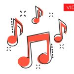 Illustrazione con note musicali
