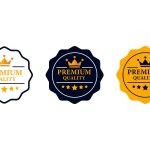 Illustrazione con badge premium