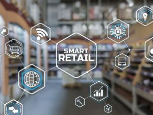 Illustrazione con scritta smart retail