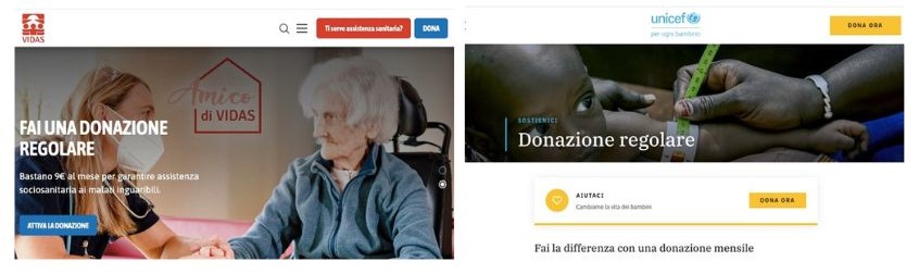 Foto sito unicef e vidas