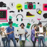 Illustrazione con ragazzi GenZ