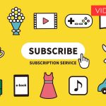 Illustrazione con pulsante Subscribe