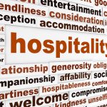 Illustrazione banner con scritto Hospitality