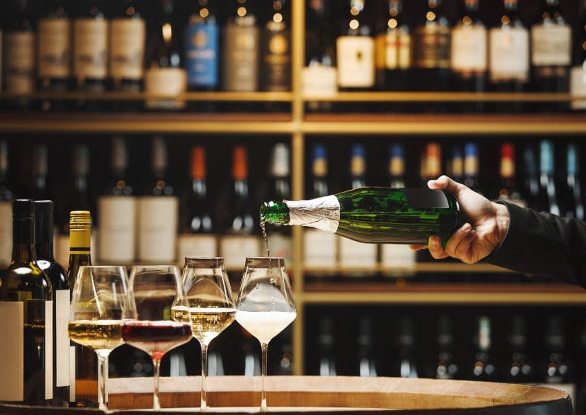 Foto di interni di una enoteca