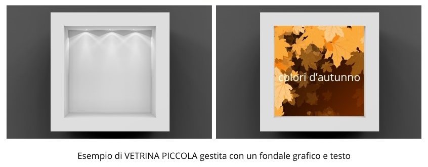 Illustrazione esempio vetrina piccola