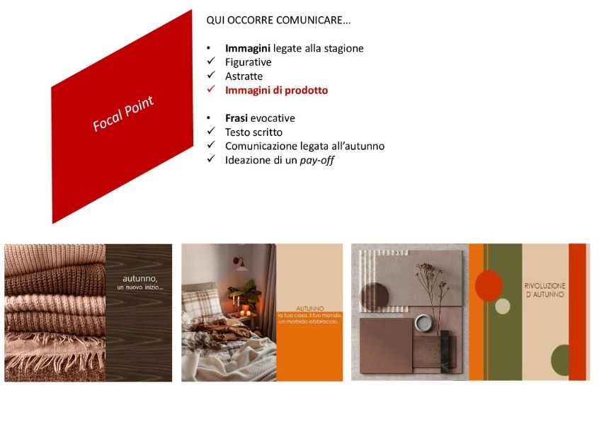 Illustrazione vetrina con immagini legate al prodotto