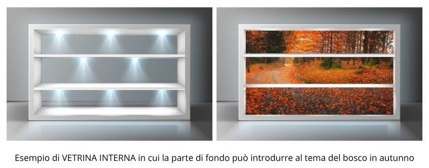 Illustrazione esempio vetrina interna