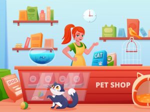 Illustrazione negozio di animali