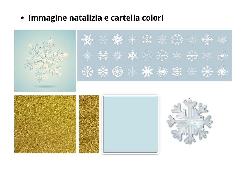 Illustrazione con immagini natalizie