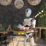 Foto di robot cameriere