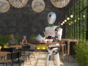 Foto di robot cameriere