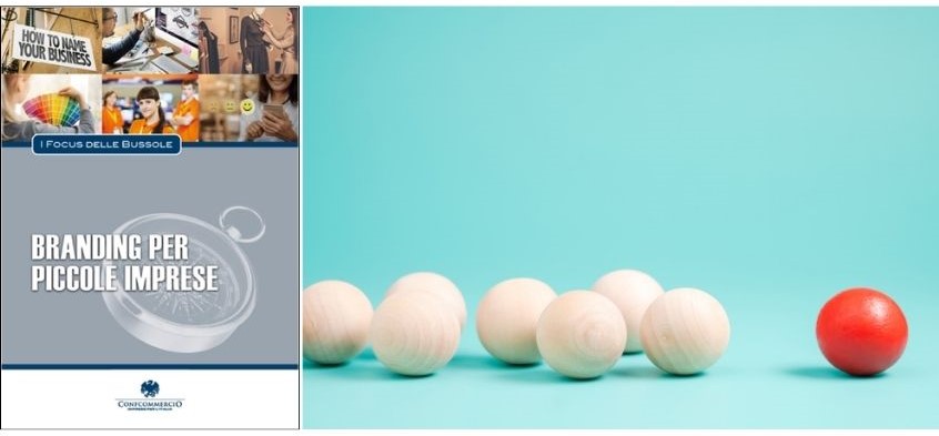 Foto con copertina Bussola Confcommercio e palline colorate