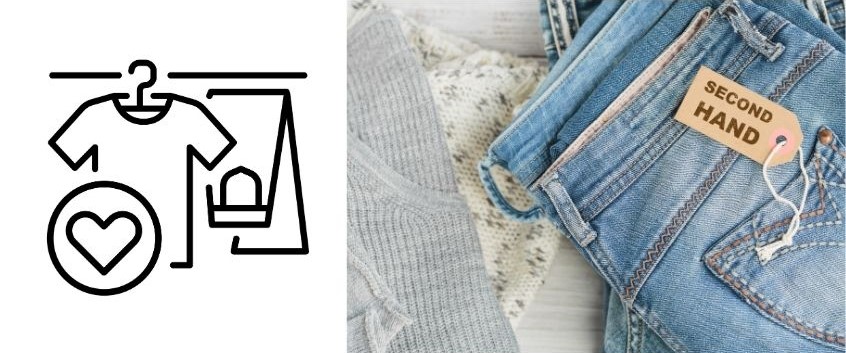 Foto di jeans al negozio dell'usato
