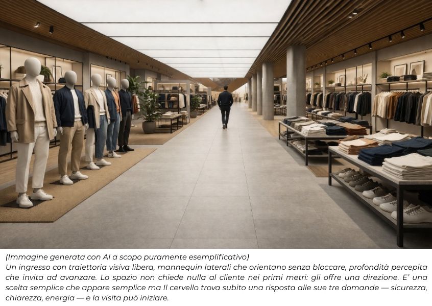 Immagine creata con AI che riporta l'ingresso di un negozio