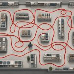 Illustrazione con percorso di un cliente in negozio
